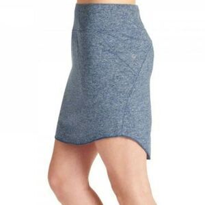 Oiselle Lux Skirt Size 8 Blue Heathered Straight Stretch Athleisure Drawcord